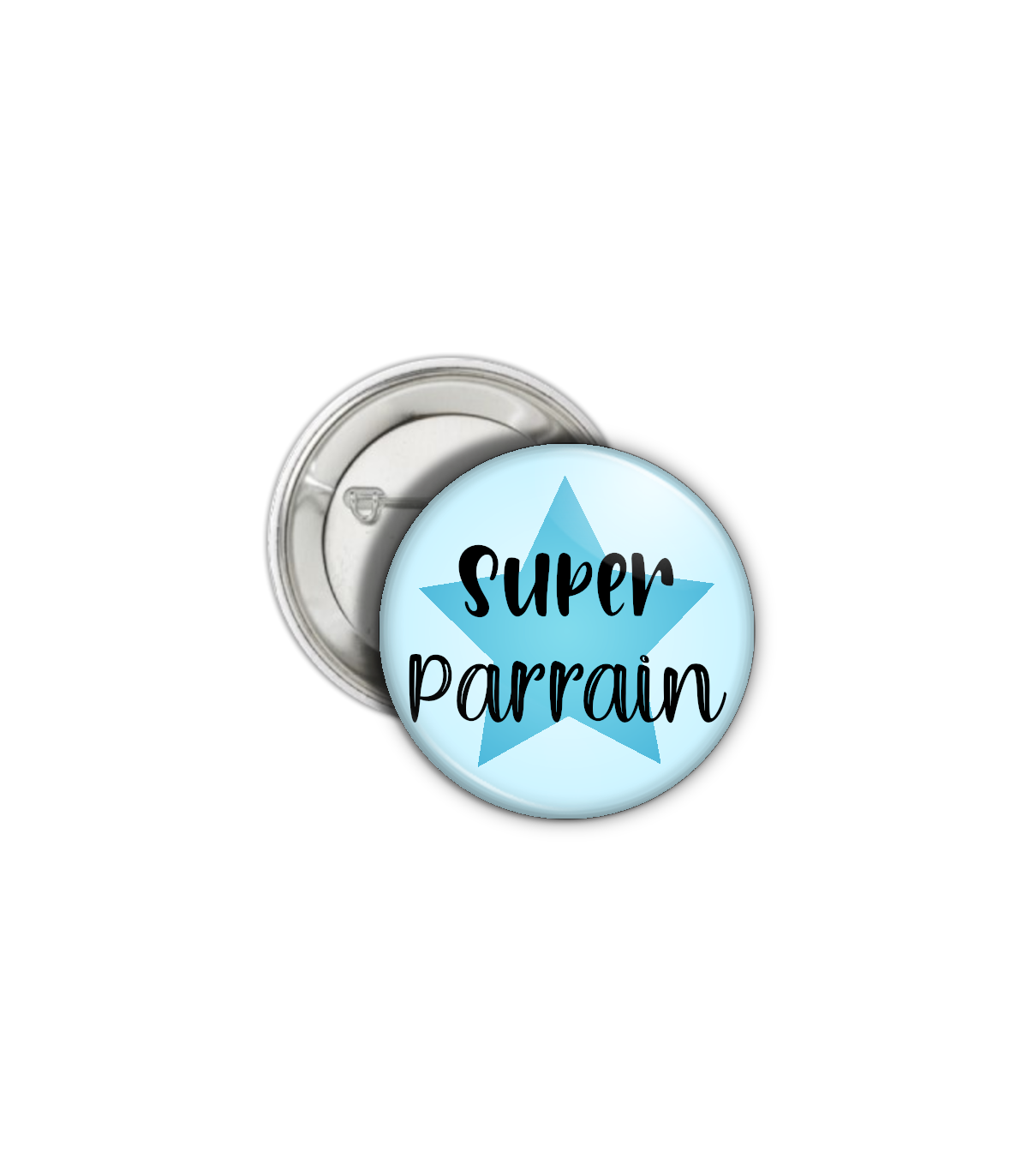 PORTE CLES SUPER PARRAIN + PRENOM