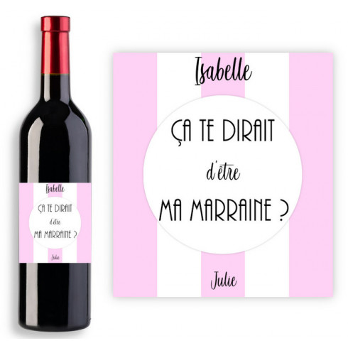 Étiquette pour bouteille de vin ou de champagne modèle coeur -  Personnalisable - Cadeau original : : Produits Handmade